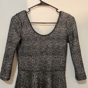 A Line Fit and Flare Glitter Shimmer Skater Dress